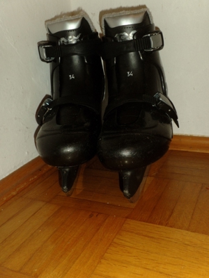 schwarze Kinderschlittschuhe Trex Größe 34