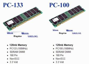 256 MB und 128 MB SDRAM PC100 PC133 von Infineon, Kingston oder Micron Bild 2