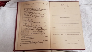Wehrpaß 1940 Familien Stammbuch Deutschland Geburt Hochzeit Militär Bild 2