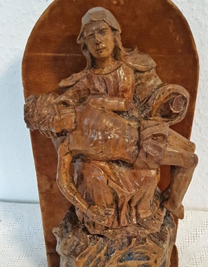Pieta Main Franken Madonna 18. Jh. Mutter Gottes heilige Maria antik Jesus Christus Bild 11