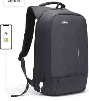 Neuer Anti-diebstahl Laptop Rucksack mit USB Ladeanschluss, Laptop Business Rucksäcke für Arbeit usw Bild 2