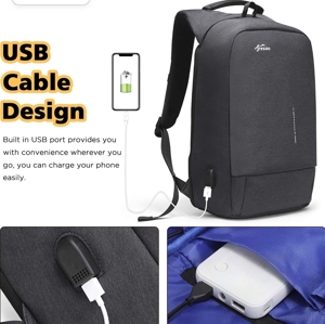 Neuer Anti-diebstahl Laptop Rucksack mit USB Ladeanschluss, Laptop Business Rucksäcke für Arbeit usw Bild 7