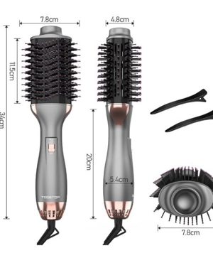 Föhnbürste, Fön Heißluftbürste, 4 in 1 Fönbürste für alle Haartypen, Multifunktionale Heißluftbürste Bild 2