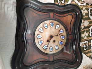 2.Alte Wanduhren,Wecker,Alte Figurenuhr Uhrenträger Uhrenmann 40 cm defekt Bild 8