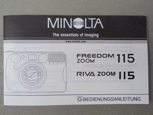 Minolta Bedienungsanleitung Freedom & Riva Zoom 115
