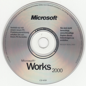 Microsoft Works 2000 CD mit Key Produktschlüssel Bild 3