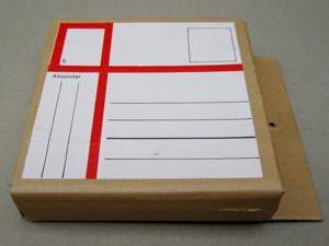 BASF Magnetophonband Versandbox Karton Tasche Block 10 Versandaufkleber Bild 3