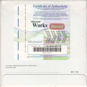 Microsoft Works 2000 CD mit Key Produktschlüssel Bild 2