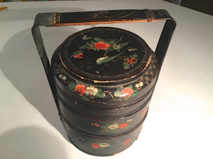 Antiker chinesischer Essenskorb (der Nonya), Gebrauchspuren Bild 3