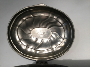 Zinndose mit Deckel, oval, ca. 1930 August Weygang Bild 5