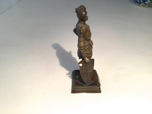 Bronzefigur König Arthur 19. Jh. Antik, Rarität Bild 5