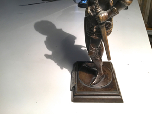 Bronzefigur König Arthur 19. Jh. Antik, Rarität Bild 6
