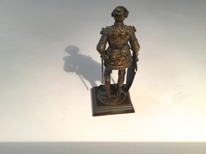 Bronzefigur König Arthur 19. Jh. Antik, Rarität Bild 3