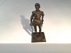 Bronzefigur König Arthur 19. Jh. Antik, Rarität Bild 2