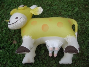 Süße, lustige aufblasbare Deko- Kuh vmtl. 70er/ 80er Jahre super rar! Bild 5