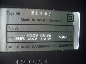 Braun Paximat 1700 ELECTRIC Diaprojektor für Braun Magazine einwandfrei. Bild 5