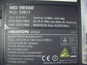 Laptop Medion Akoya P6630 (MD98560) I3 15,6" Bild 8