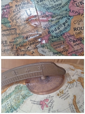 Globus Globe 30,5cm français französisch 3D Relief Bild 6