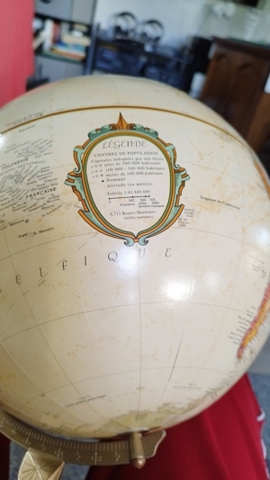Globus Globe 30,5cm français französisch 3D Relief Bild 7