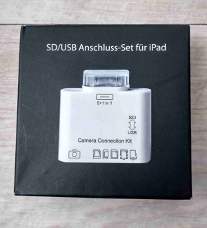 unbenutztes original Apple SD/USB Kamera Anschluss Set 5+1 in 1 für iPad Bild 2
