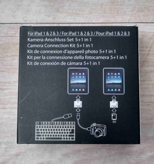 unbenutztes original Apple SD/USB Kamera Anschluss Set 5+1 in 1 für iPad Bild 3