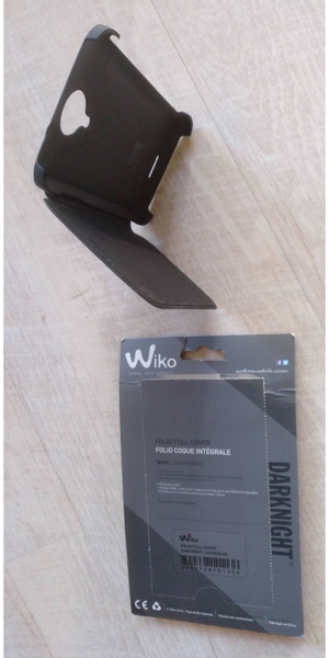 1 original Flip cover Schutzhülle + 1 Displayschutzfolie für WIKO DARKNIGHT, unbenutzt Bild 2