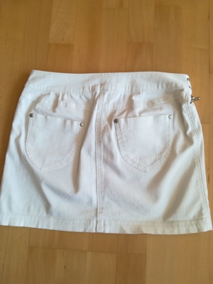 2 Miniröcke Jeans weiß Grau-Strech Bild 2