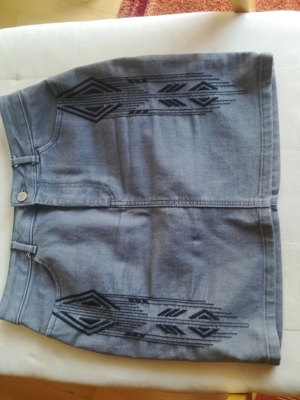 2 Miniröcke Jeans weiß Grau-Strech Bild 3