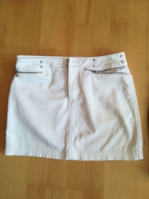 2 Miniröcke Jeans weiß Grau-Strech Bild 1