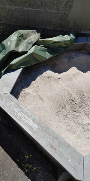 Sechseck Sandkasten 173 cm ab 3 Jahren mit Sitzfläche Bild 4