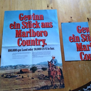 2 Werbeplakate, Gewinne ein Stück aus Marlboro Country Bild 5
