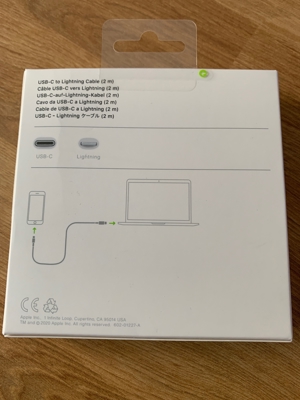 Apple Original Adapterkabel, Lightning / USB-C, weiß, 2m, MKQ42ZM/A Bild 2