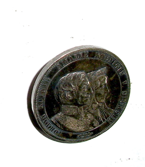.Antike Silbermünze als Brosche Bild 1