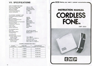 Funktelefon, Cordless Extension 4003 EMP, eines der ersten Schnurlosen Telefone Bild 6