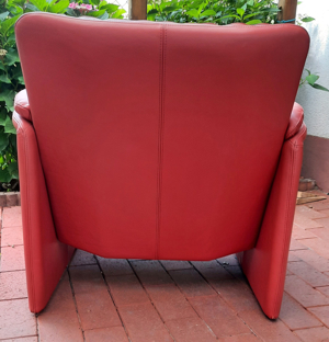 Roter Leder Sessel Stuhl Relax Wohnzimmer Lounge Club Bar Nürnberg shisha Bild 2