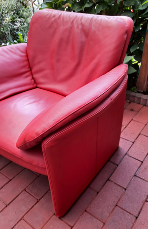 Roter Leder Sessel Stuhl Relax Wohnzimmer Lounge Club Bar Nürnberg shisha Bild 5