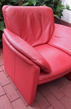 Roter Leder Sessel Stuhl Relax Wohnzimmer Lounge Club Bar Nürnberg shisha Bild 6
