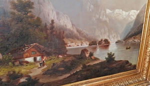 Ölgemälde Antik Hintersee Reiteralpe Königssee Bad Reichenhall Alpen Impressionismus Bild 4