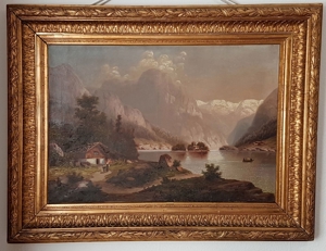 Ölgemälde Antik Hintersee Reiteralpe Königssee Bad Reichenhall Alpen Impressionismus Bild 1