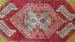 Antiker Anatolischer Teppich 19.Jh. Sammler Kunst- Sakral- Unterlage Möbel Orient Bild 7