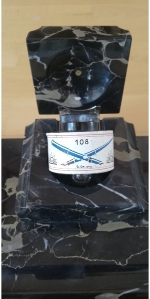 Alte Schreibtischgarnitur aus schwarzem Marmor - neu Bild 7