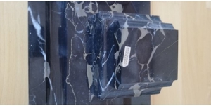 Alte Schreibtischgarnitur aus schwarzem Marmor - neu Bild 6