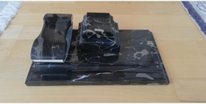 Alte Schreibtischgarnitur aus schwarzem Marmor - neu Bild 11