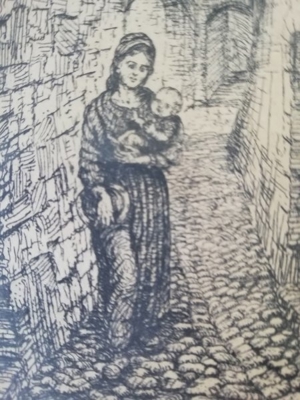 Original-Radierung Madonna Bild 2