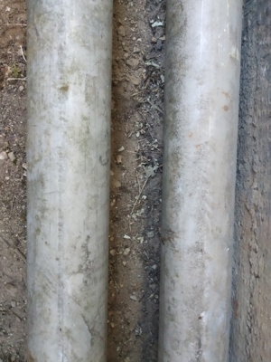 Pfosten Edelstahlrohre Lang 245cm. D-80mm.