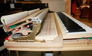 Klavier Flügel Kawai KF-1, 164 cm, weiss poliert, generalüberholt, alles neu Bild 8
