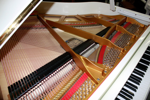 Klavier Flügel Kawai KF-1, 164 cm, weiss poliert, generalüberholt, alles neu Bild 11