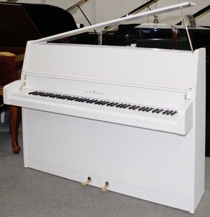 Klavier Schimmel 113 weiß satiniert, Nr. 260085, Renner-Mechanik, 5 Jahre Garantie Bild 1