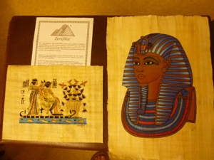2 Papyrus Bilder neu (auch einzeln) / Buch Tutanchamun Bild 2