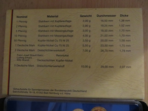 Bundesrepublik Deutschland Kursmünzensatz, Umlaufmünzenserie 1998, OVP Bild 5
